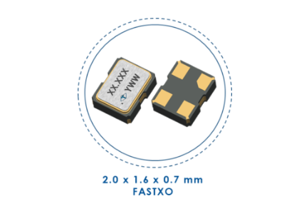 FASTXO 小尺寸2.0 mm x 1.6 mm 封装 Any Frequenc